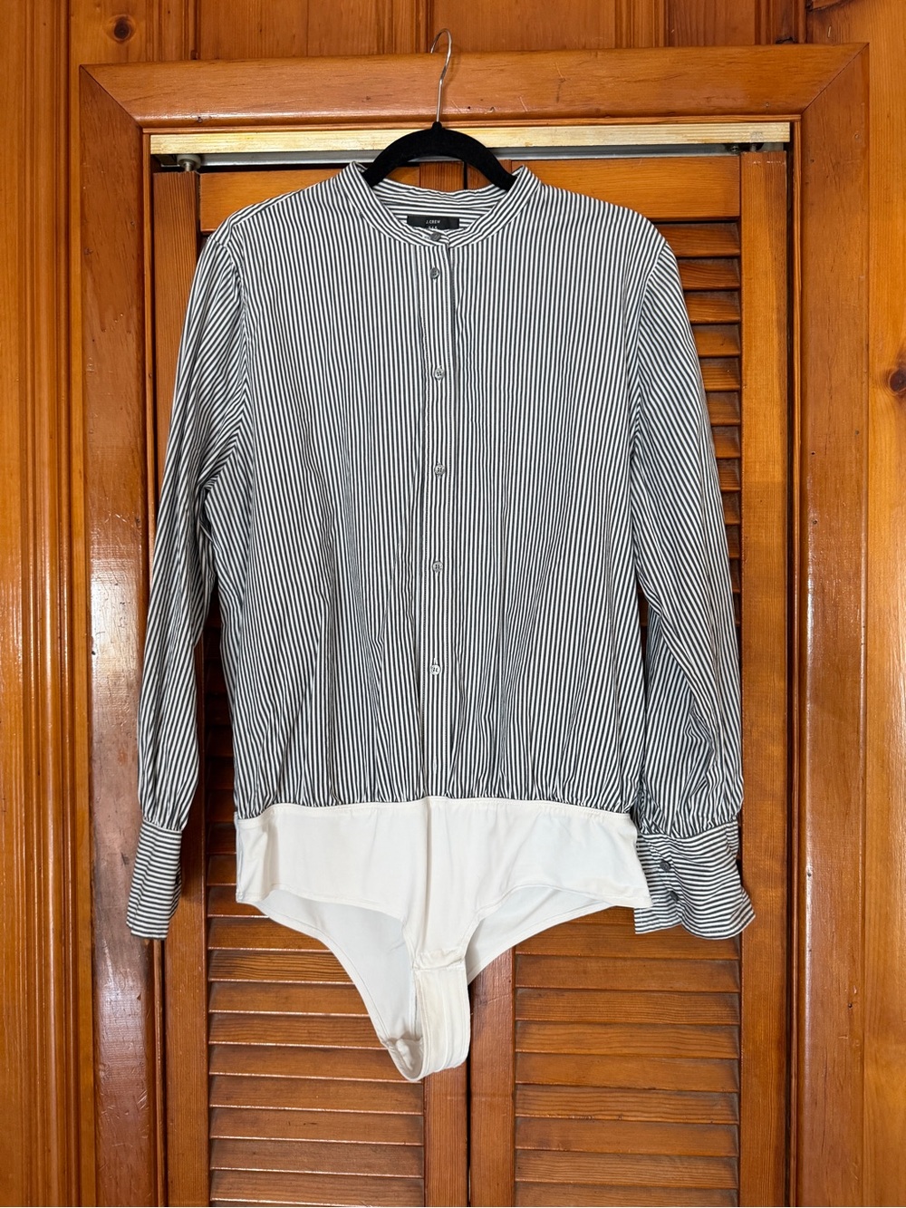 J Crew 100% Cotton Button Down Shirt Body Suit Sz 16